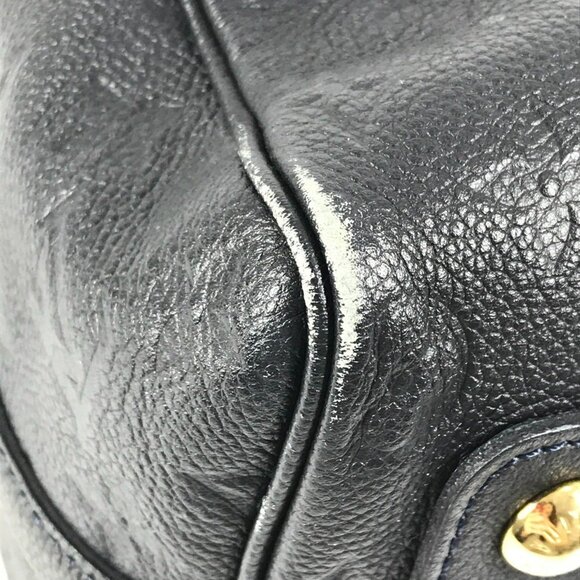 LOUIS VUITTON Navy Monogram Leather Shoulder Bag - Picture 9 of 16